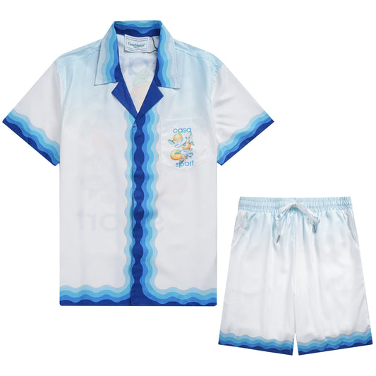 Ensemble casablanca bleu