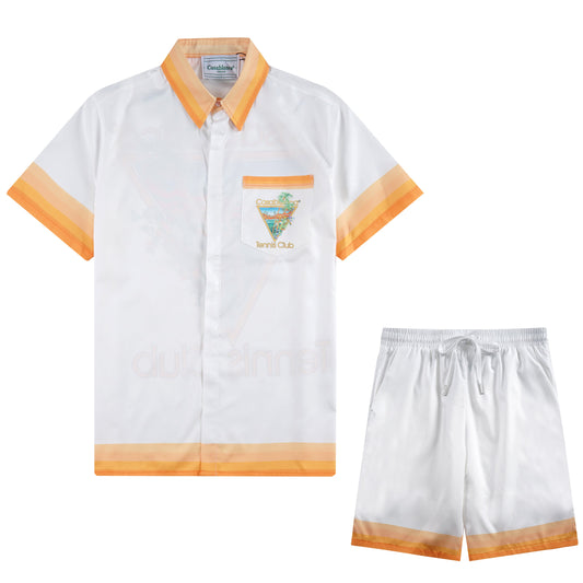 Ensemble blanc orange