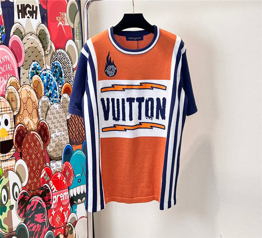 Tee-shirt orange/bleu